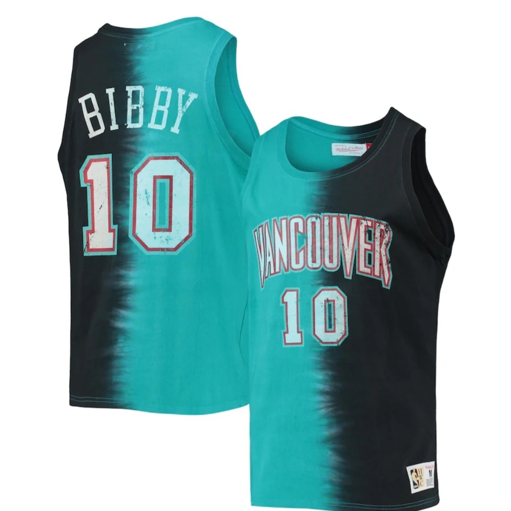 Mitchell & Ness NBA Vancouver Grizzlies #10 Mike Bibby Tie Dye Tank Men's Sz M‎